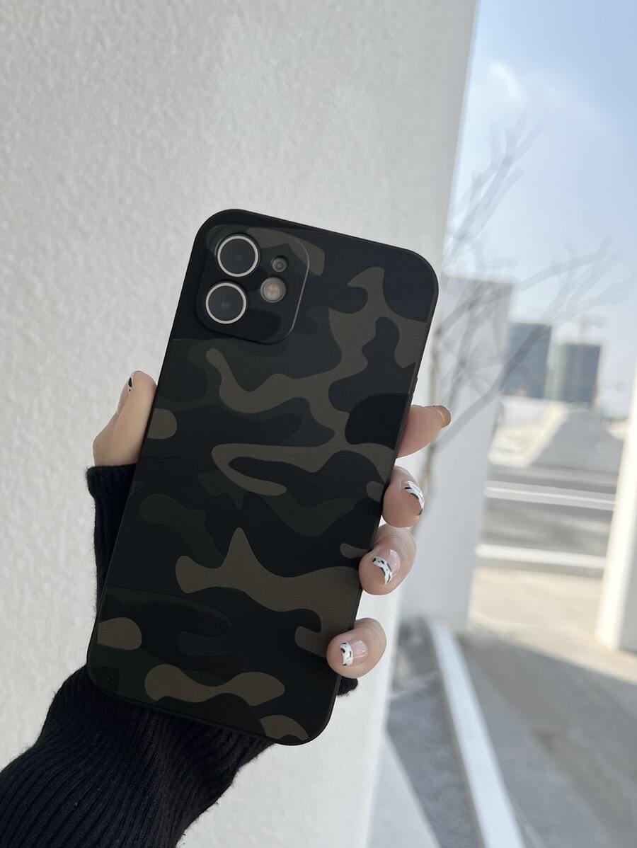迷彩手機殼,適用於 iPhone 11、iPhone 13、iPhone 14 Pro Max - 黑色 - 查看 1