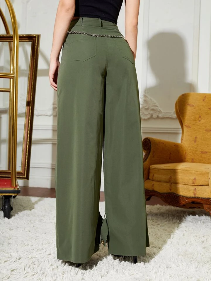Trousers  Ruffle Waist Pencil Trousers  KRISP