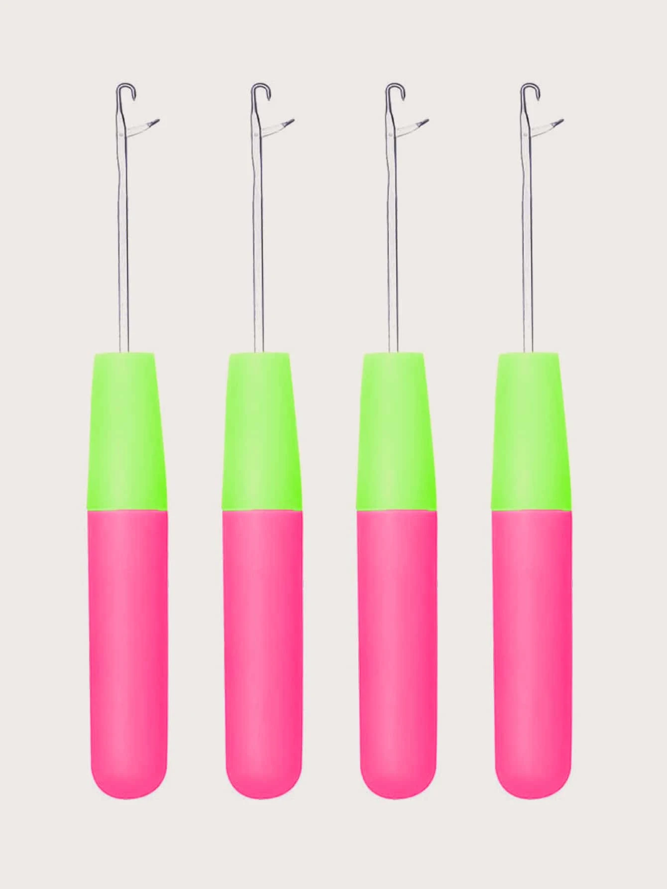 4 piezas Aguja pelo de croché - Multicolor - Ver 1