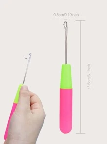 4 piezas Aguja pelo de croché - Multicolor - Ver 3