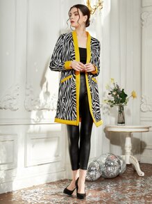 MAHOGANY 斑馬條紋口袋貼布外套 - 彩色 - 查看 3