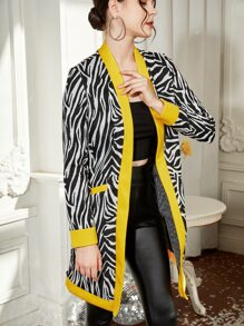 MAHOGANY 斑馬條紋口袋貼布外套 - 彩色 - 查看 4