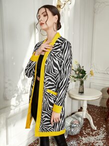 MAHOGANY 斑馬條紋口袋貼布外套 - 彩色 - 查看 5