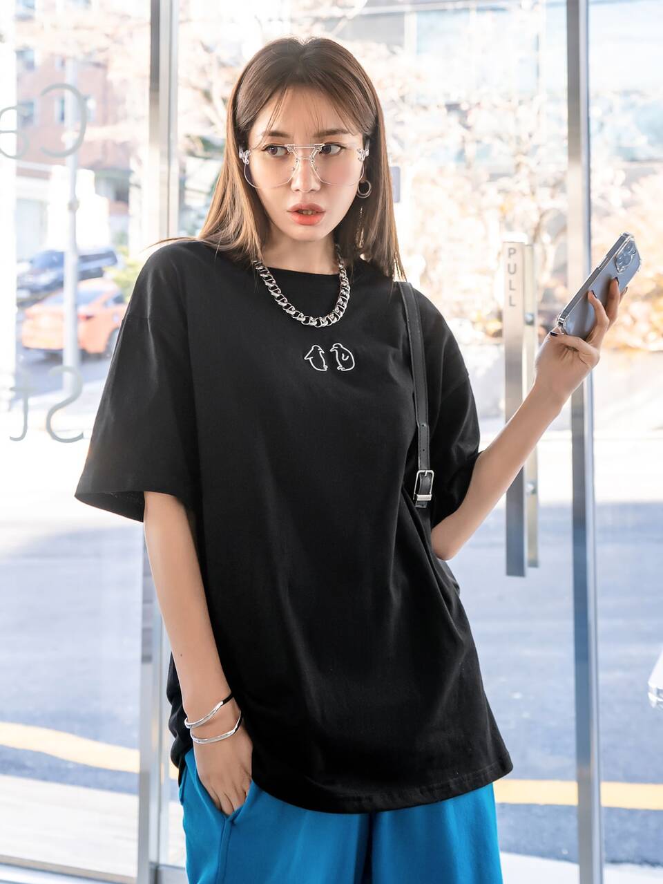 Cartoon Graphic Drop Shoulder Tee