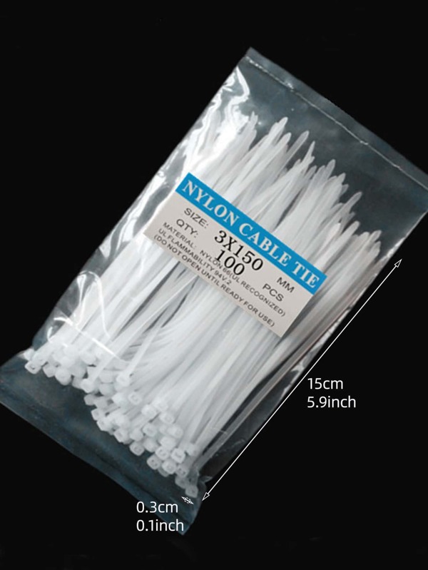 100pcs/set Selflocking Cable Ties Nylon Cable Tie Plastic Cable Ties