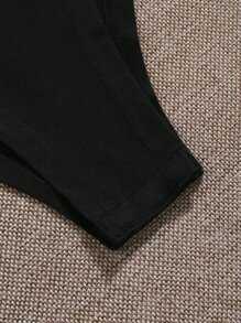 SHEIN Unity Tower & Letter Graphic Bodysuit - Black - View 3