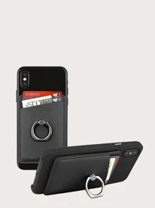 Men Mini Ring Decor Card Holder - Black - View 4