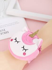 女孩閃亮獨角獸造型皮夾 - 粉色 - 查看 4