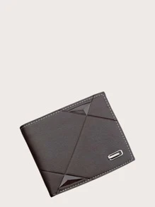 Monedero plegable de hombres metálico - Marrón - Ver 1