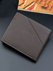 Monedero plegable de hombres metálico - Marrón - Ver 3