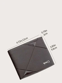 Monedero plegable de hombres metálico - Marrón - Ver 5