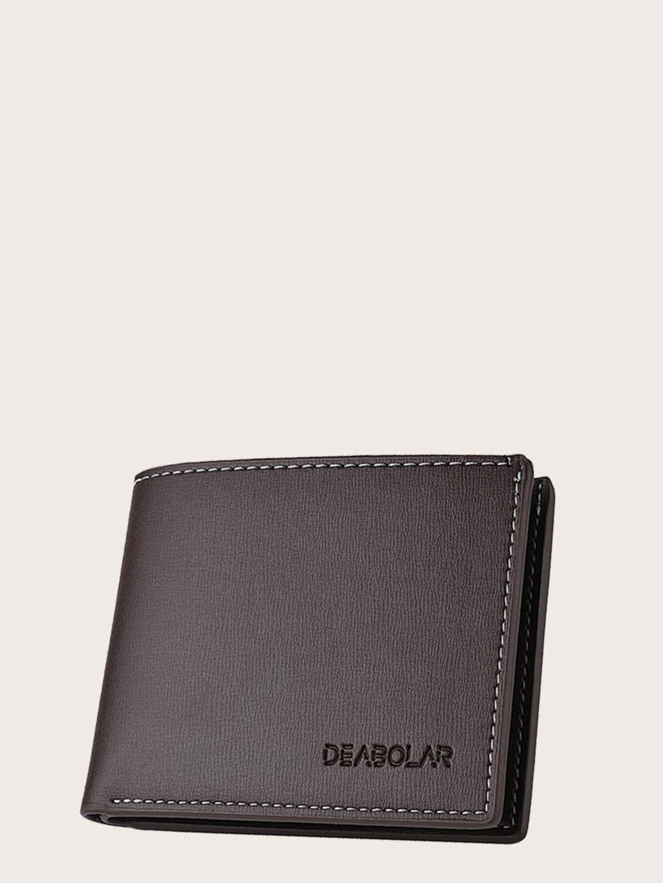 Billetera de hombre plegable con porta tarjetas, casual de negocios - Café integral - Ver 1
