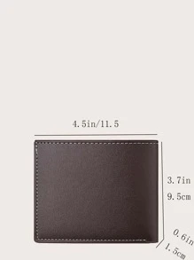 Billetera de hombre plegable con porta tarjetas, casual de negocios - Café integral - Ver 3