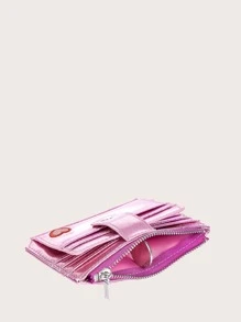 Bolso con broche de purpurina con titular de tarjeta, liviano y portátil, para tarjeta de crédito e identificación, para mujeres trabajadoras, regalo para mujeres y accesorio para vacaciones, aniversarios y cumpleaños. - Rosa - Ver 4