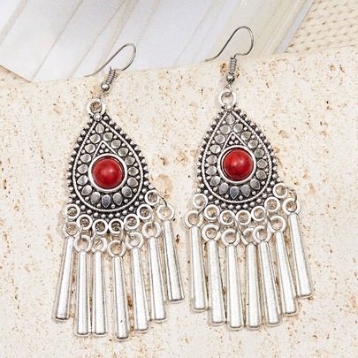 Water Drop Decor Drop Earrings