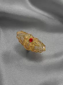 Hollow Out Textured Metal Ring