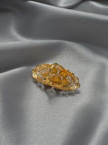 Hollow Out Textured Metal Ring