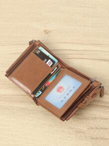 Monedero de hombres con estampado de letra - Caqui - Ver 4