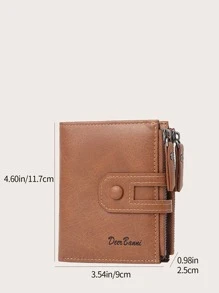 Monedero de hombres con estampado de letra - Caqui - Ver 5