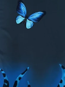 Niños Camiseta con estampado de mariposa de leopardo - Multicolor - Ver 3