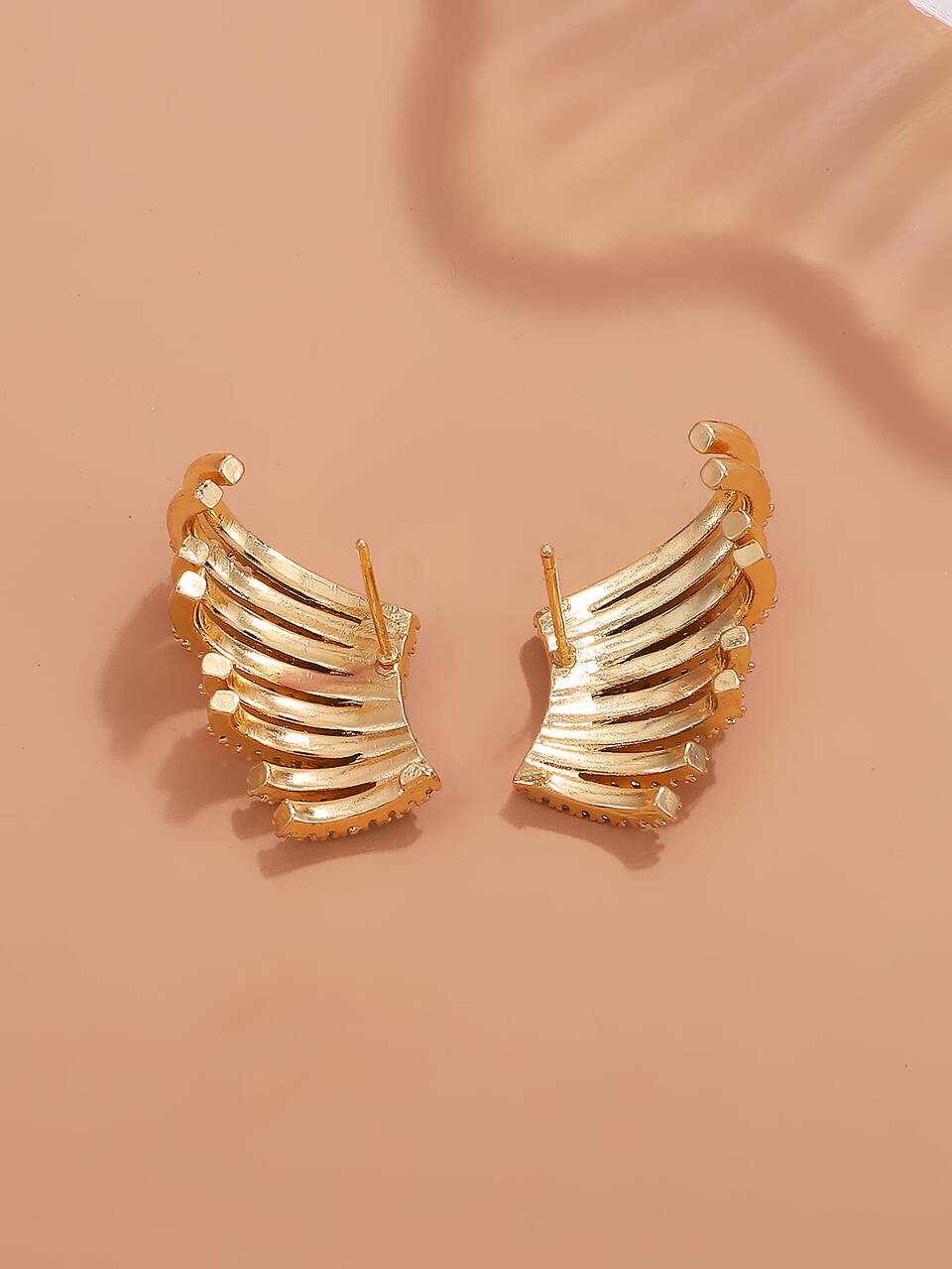 Rhinestone Decor Stud Earrings