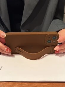 Hộp đựng điện thoại thông thường có giá đỡ dây đeo cổ tay - màu nâu - Xem 2