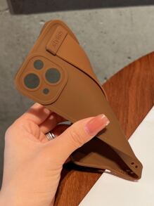 Hộp đựng điện thoại thông thường có giá đỡ dây đeo cổ tay - màu nâu - Xem 3