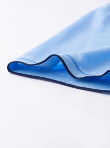 Manfinity Homme Men Contrast Trim Polo Shirt - Blue - View 3