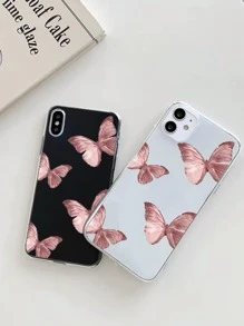 蝴蝶樣式透明手機殼 - 彩色 - 查看 2