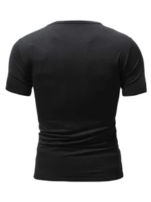 Manfinity Men Paisley Scarf Print Tee - Black - View 2