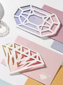 1 cái thiệp chúc mừng hình kim cương ngẫu nhiên - Nhiều màu - Xem 1