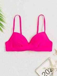 Push Up Bikini Top - Hot Pink - View 3