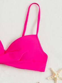 Push Up Bikini Top - Hot Pink - View 6