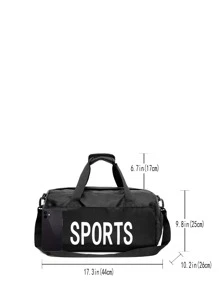 MINGHONG 3入組套旅行包零錢包字母圖案尼龍書包套裝大學包套裝高中生研究生大學新生大二學生通勤、戶外、徒步旅行 - 黑色 - 查看 3