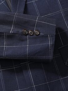 Manfinity Mode Hombres Blazer de cuadros con botón