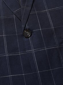 Manfinity Mode Hombres Blazer de cuadros con botón