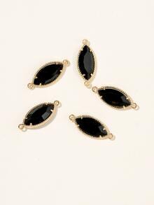 5 chiếc Mặt dây chuyền pha lê DIY - màu đen - Xem 1