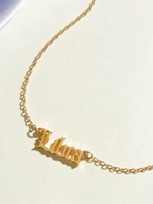 1pc Libra Charm Necklace - Yellow Gold - View 3