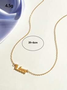1pc Libra Charm Necklace - Yellow Gold - View 4