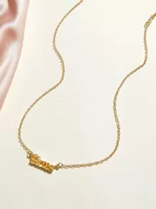 1pc Aries Charm Necklace - Yellow Gold - View 1