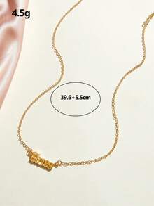 1pc Aries Charm Necklace - Yellow Gold - View 4