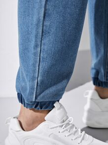 Manfinity ModaGents Men Drawstring Jogger Jeans