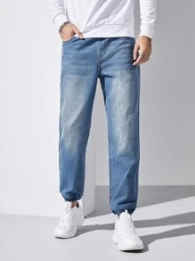 Manfinity ModaGents Men Drawstring Jogger Jeans