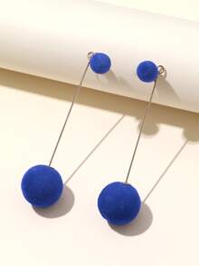 Bông tai thả trang trí Pom Pom - Nhiều màu - Xem 4