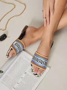 Dép bệt Nữ Hoa Hình học Kỳ nghỉ - Nhiều màu - Xem 1