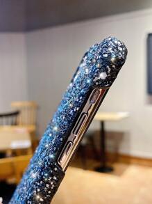 Glitter Sequin Decor Phone Case Compatible With IPhone 11,IPhone 13,IPhone 14 Pro Max - Black - View 3