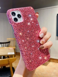 Sequins Vỏ điện thoại trang trí Sequins - Hồng - Xem 2