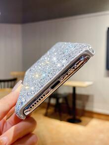 Funda para móvil brillante con lentejuelas - Plateado - Ver 4