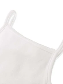 Baby 5pcs Solid Cami Bodysuit - White - View 3