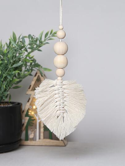 1pc Woven Leaf Wall Hanging, Macrame Hanging Decoration For Home Decor,Home Decor ,Room Decor,Wall Decor Gifts Birthday Graduation